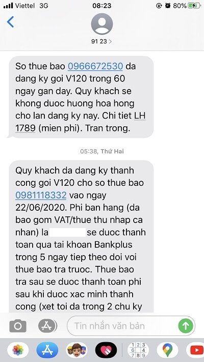 Thông báo phí bán hàng cho kênh bán