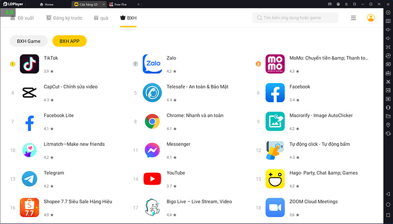 LDPlayer 9 tương thích với nhiều app