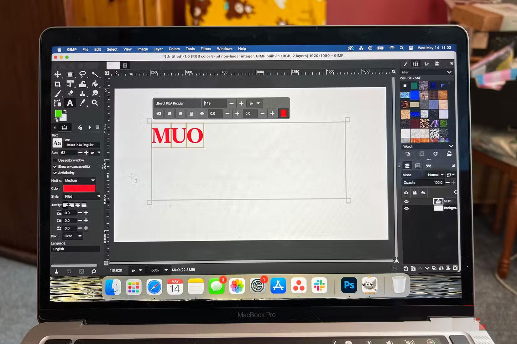Công cụ văn bản GIMP